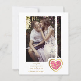 Budget Foto's van Elegant Hot Pink & Gold Heart