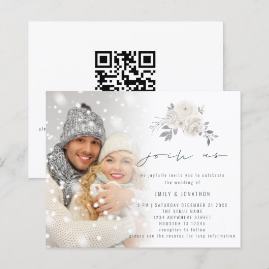 Budget Foto's White Florals doen mee met ons huwel (Voorkant / Achterkant)