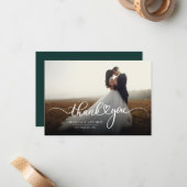 Budget Fotoscript bruiloft Hartelijk dank Notitiekaartje (Voorkant / Achterkant in situ)