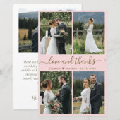 Budget Fotoscript roze gouden bruiloft Hartelijk d (Voorkant / Achterkant)