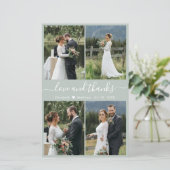Budget Fotoscript Sage Green Wedding Bedankt (Staand voorkant)