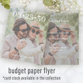 Budget fototypography trouwkaart save the date fly flyer