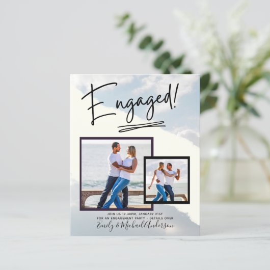 BUDGET FOTOVERLOVING UITNODIGING AANKONDIGING SCRI (Staand voorkant)