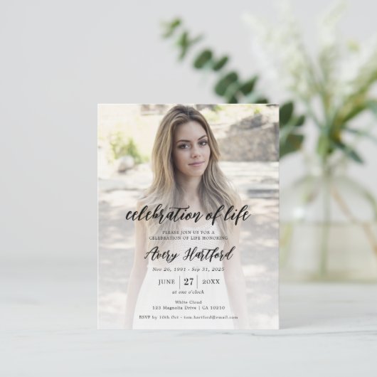 Budget Fotoviering van de Uitnodiging van het Leve (Staand voorkant)