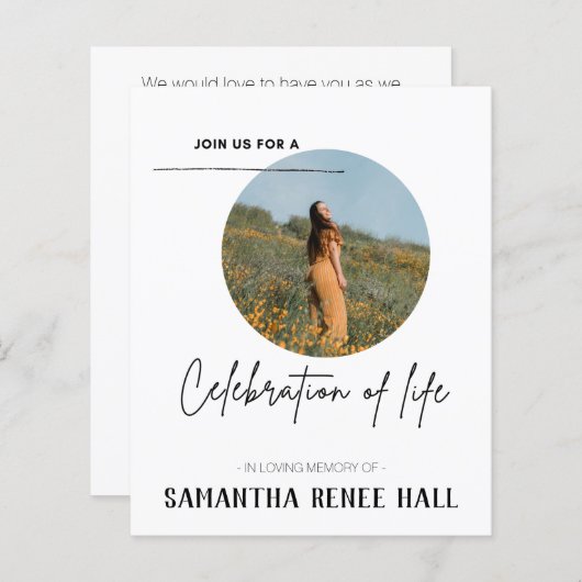 Budget Fotoviering van de Uitnodiging van het Leve (Voorkant / Achterkant)