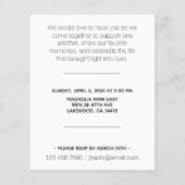 Budget Fotoviering van de Uitnodiging van het Leve (Achterkant)