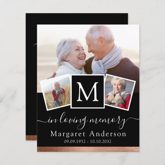 BUDGET Fotoviering van het leven - uitnodiging (Voorkant / Achterkant)