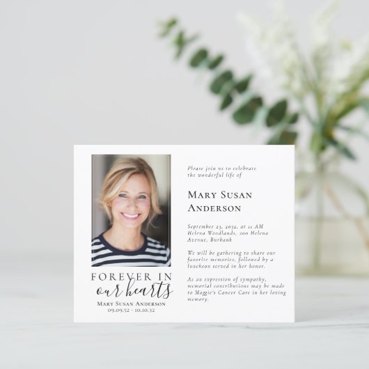 BUDGET Fotoviering van het leven - uitnodiging (Staand voorkant)