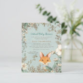 Budget Fox Boy Virtual Baby shower Invitation (Staand voorkant)