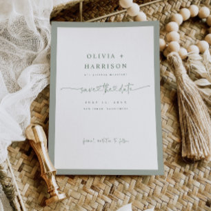 Budget Frame Save The Date Aankondiging Fotokaart