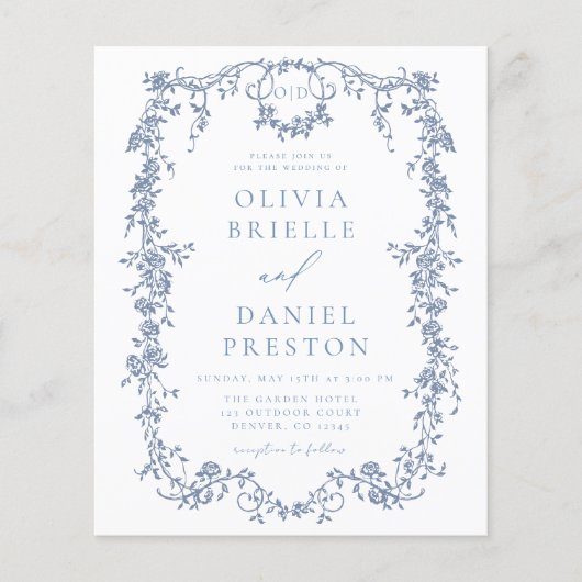 Budget  Franse Foto QR Code Bruiloft (Voorkant)