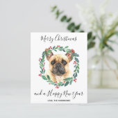 Budget French Bulldog Dog Merry Briefkaart (Staand voorkant)