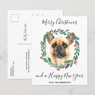 Budget French Bulldog Dog Merry Briefkaart