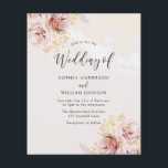 Budget Friendly Blush Floral Wedding Uitnodiging<br><div class="desc">Budget Friendly Blush Floral Wedding Uitnodiging</div>