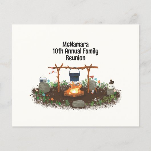 Budget Friendly Family Reunion Invitation Flyer (Achterkant)