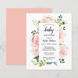 Budget Friendly Fleur Jolie Baby shower Uitnodigin