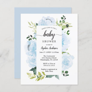 Budget Friendly Fleur Jolie Baby shower Uitnodigin
