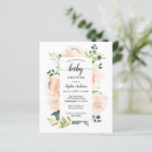 Budget Friendly Fleur Jolie Baby shower Uitnodigin (Staand voorkant)