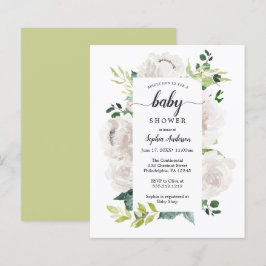 Budget Friendly Fleur Jolie Baby shower Uitnodigin