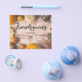 Budget Friendsgiving Dinner Feast Pumpkin Flyer (Enkel)