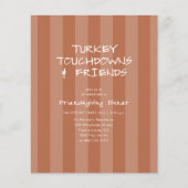 Budget Friendsgiving Kalkoen Touchdown Oranje Flyer (Voorkant)