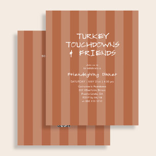 Budget Friendsgiving Kalkoen Touchdown Oranje Flyer