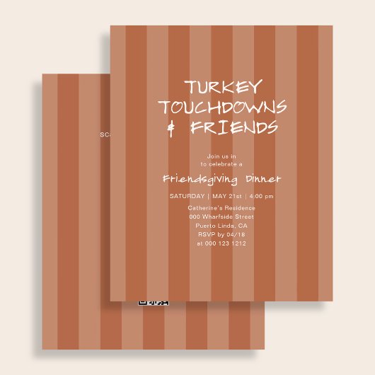 Budget Friendsgiving Kalkoen Touchdown Oranje Flyer