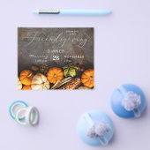 Budget Friendsgiving Thanksgiving Dinner Pumpkins Flyer (Enkel)