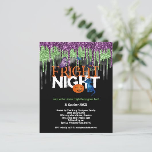 Budget Fright Night Glitter Drip Halloween Party (Staand voorkant)