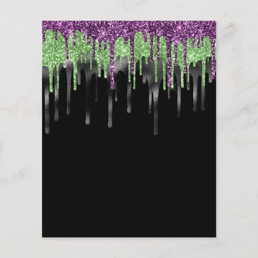 Budget Fright Night Glitter Drip Halloween Party (Achterkant)