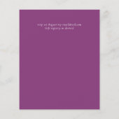 BUDGET Fuchsia Paars Roze Trouw Uitnodigingen Flyer (Achterkant)