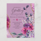 BUDGET Fuchsia Paars Violet Bloemen Bruiloft Uitno (Voorkant)