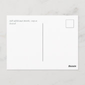 BUDGET Fuchsia Paarse roze bruiloft nodigt uit Briefkaart (Achterkant)