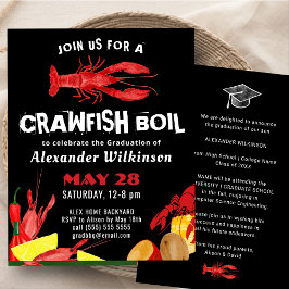 BUDGET Fun Crawfish Boil Afstuderen BBQ Uitnodigin