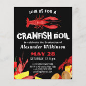 BUDGET Fun Crawfish Boil Afstuderen BBQ Uitnodigin Flyer (Voorkant)
