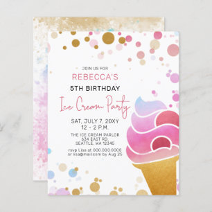 Budget Fun Ice crème, Birthday-uitnodiging
