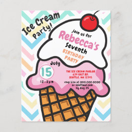 Budget Fun Ice crème, Birthday-uitnodiging