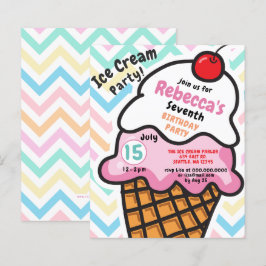 Budget Fun Ice crème, Birthday-uitnodiging