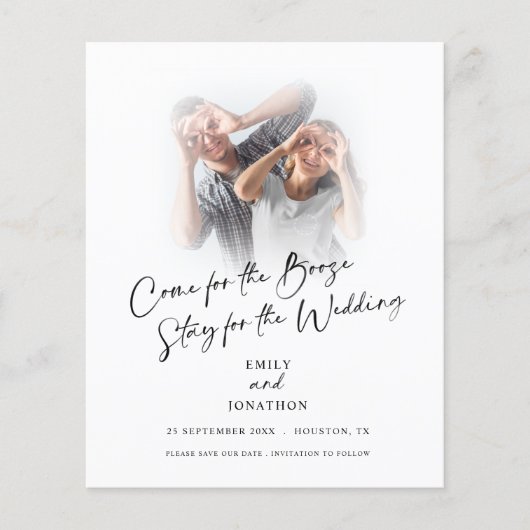 Budget Fun kom voor Booze Foto opslaan Datum (Voorkant)