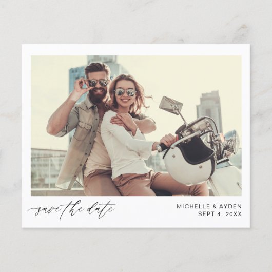 Budget Fun Mod Instant Foto Save the Date Flyer (Voorkant)