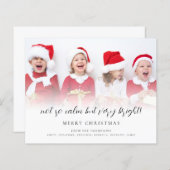 BUDGET Fun not so Calm Script Photo Holiday Kaart (Voorkant / Achterkant)