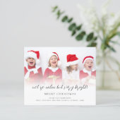 BUDGET Fun not so Calm Script Photo Holiday Kaart (Staand voorkant)