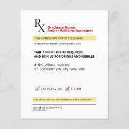 Budget Fun Novelty Prescription Nurse Afstudeerder