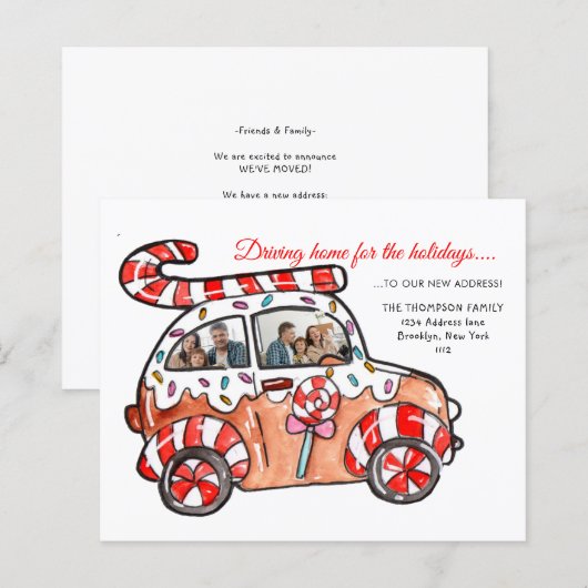BUDGET Fun Photo Gingerbread Car Holiday Moving (Voorkant / Achterkant)
