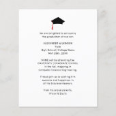 BUDGET Fun Red Script Afstuderen BBQ Uitnodiging (Achterkant)