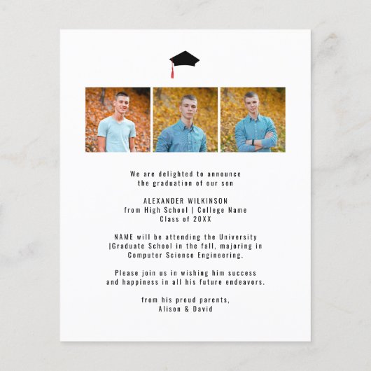 BUDGET Fun Rood Script Foto AFSTUDEERDER BBQ Uitno (Achterkant)