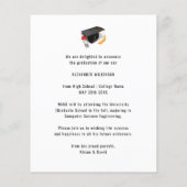 BUDGET Fun Script Afstuderen BBQ Party Invitation (Achterkant)