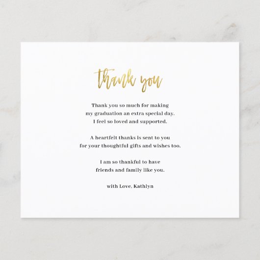 BUDGET Fun Script Modern Photo Afstudeerder - Hart Flyer (Achterkant)