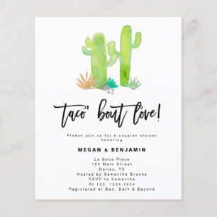 Budget Fun Succulent Couples Shower Uitnodiging