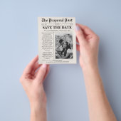 Budget Fun Trouwkrant Save The Date Flyer (Hand)